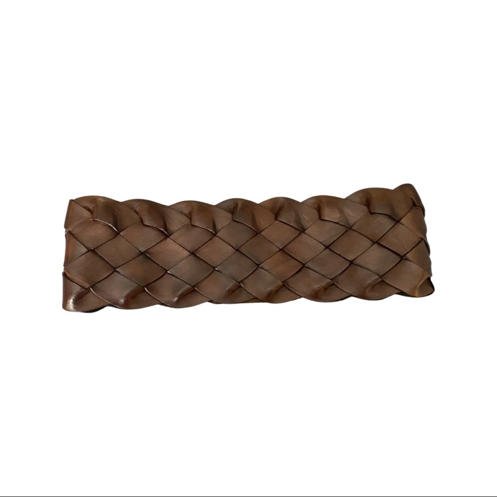 Hache wide braided leather statement belt - Picture 2 of 4